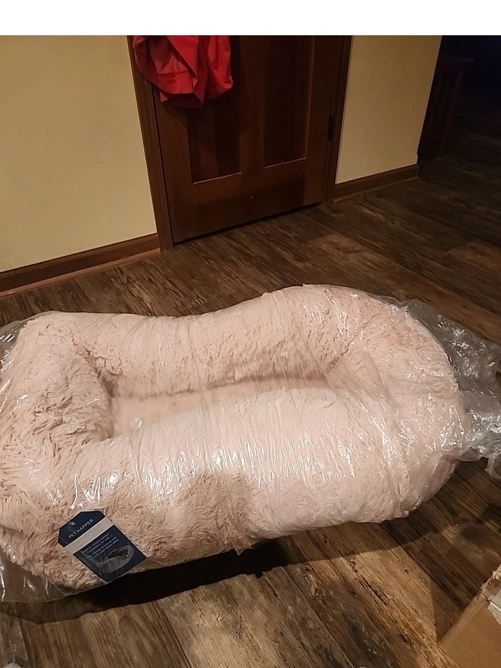 Plush Pet Bed in Blush Pink by